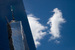One World Trade Center отражается в стеклах Four World Trade Center