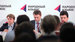 Директор "Фонда по борьбе с коррупцией" Владимир Ашурков, оппозиционер Алексей Навальный и депутат Екатеринбургской Городской Думы Леонид Волков на съезде партии "Народный альянс"