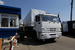 Колонна автомобилей с гуманитарной помощью во время прохождения российско-украинской границы