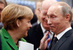 Президент России Владимир Путин и канцлер ФРГ Ангела Меркель на открытии Международной промышленной ярмарки "Ганновер-2013".