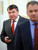 Министр обороны РФ Анатолий Сердюков и Сергей Шойгу перед заседанием Президиума правительства РФ, 2010 г.