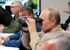 Президент Владимир Путин наблюдает за действиями войск в ходе стратегических командно-штабных учений "Кавказ-2012" на военном полигоне "Раевский" в Краснодарском крае.