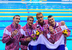 Плавание. Мужчины. Эстафета 4 x 100 м вольным стилем. Бронза
Россияне Андрей Гречин, Никита Лобинцев, Владимир Морозов и Данила Изотов (слева направо) завоевали бронзовые медали в мужской эстафете 4x100 м вольным стилем.