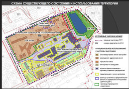 Схема существующего состояния и использования территории КСРЗ, источник Москомстройинвест