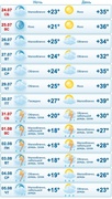 Прогноз погоды с 24 июля по 5 августа (gismeteo.ru)