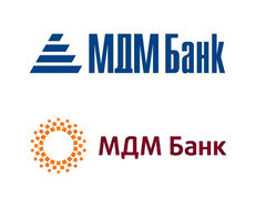 Старый (вверху) и новый логотипы МДМ-банка