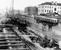 Открытое строительство шахты метрополитена в Москве, 1933 год