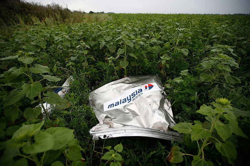 Место крушения малазийского Boeing