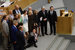 Парламентарии фотографируются после заключительного пленарного заседания весенней сессии