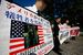 Антиамериканский митинг у посольства США в Токио