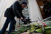 Цветы у посольства Бельгии в Москве