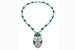 Новые колье Serpenti из коллекции высокого ювелирного искусства Bulgari, представленные по случаю открытия в Риме выставки SerpentiForm. На фото: колье из платины, бриллиантов и редких изумрудов