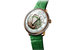 Дамские часы Faberge Lady Compliquée Peacock, вдохновленные пасхальным яйцом Фаберже "Павлин" 1908 г. Хвост павлина – ретроградная индикация минут, микроскульптура, инкрустация изумрудами и бриллиантами, перламутр, корпус из розового золота