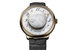 Дамские часы Faberge Lady Levity, вдохновленные настольными часами Фаберже 1910 г. Переферические указатели часов и минут, изображение луны – печать на сапфировом стекле, аппликация перламутром, корпус из розового золота