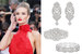 Английская модель Рози Хантингтон-Уайтли в украшениях Chanel: браслет Lion Vénitien из белого золота с 690 бриллиантами общим весом 12 каратов, серьги и браслет Signature Surpiquée из белого золота и 469 бриллиантов весом 18 каратов