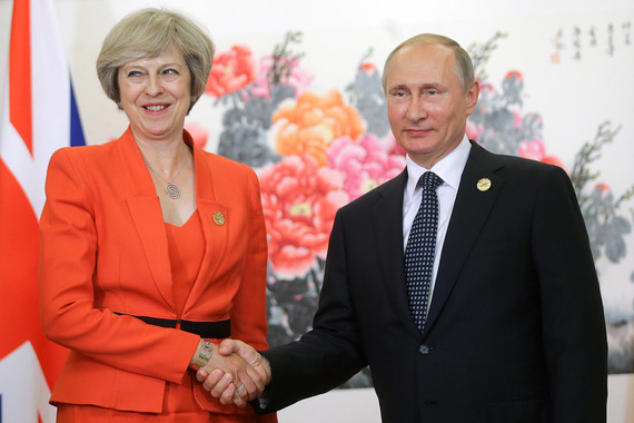 Встреча Путина и Мэй длилась около 35 минут