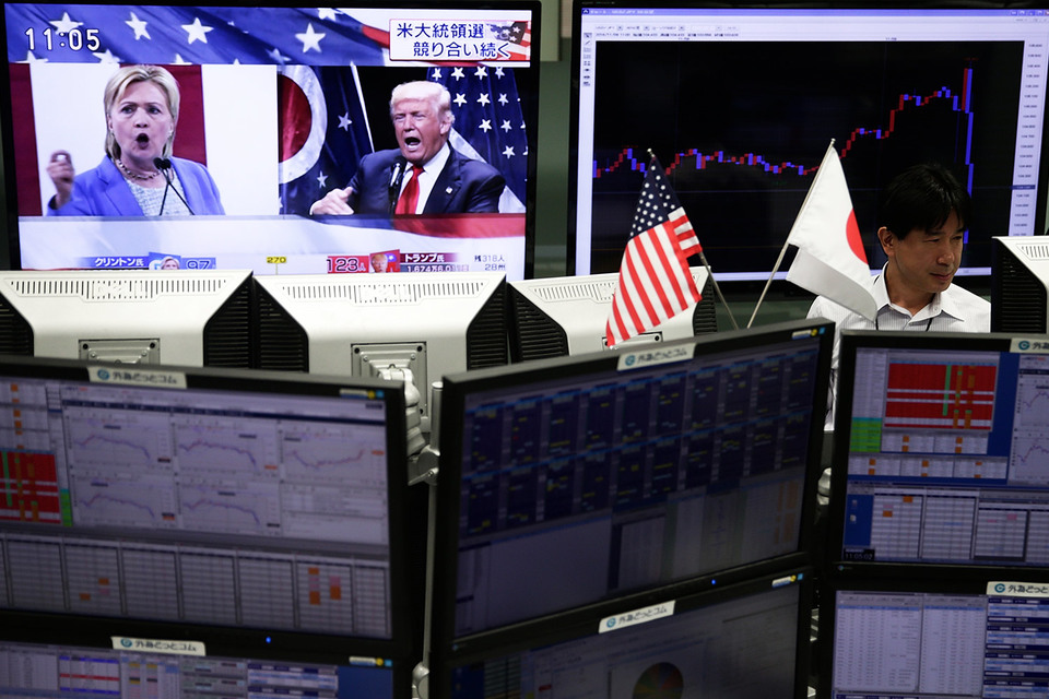 Мировые рынки рушатся на сообщениях о победе Трампа