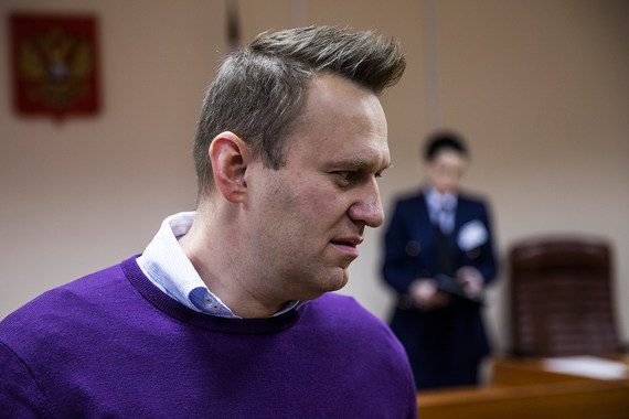 Алексей Навальный в зале суда