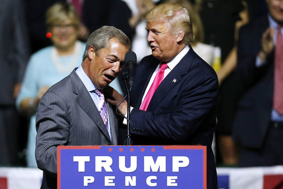 Идеолог Brexit Найджел Фарадж и избранный президент США Дональд Трамп