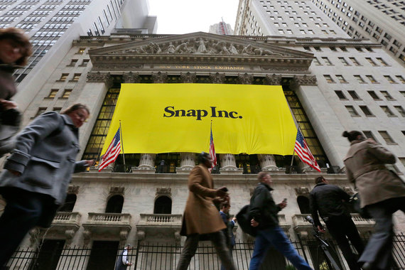 Компания Snap, недавно проведшая успешное IPO на Нью-йоркской фондовой бирже (NYSE), занимает всего 1,3% рекламного рынка США