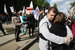 Перед началом митинга полиция забрала баннеры, на которых упоминались президент Владимир Путин и мэр Москвы Сергей Собянин, сообщил телеканал «Дождь»