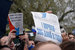 Плакаты участников митинга
