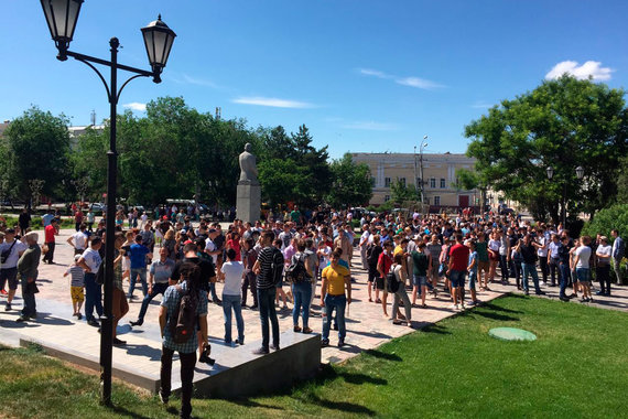 Митинг в Астрахани
