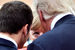Президент Франции Эммануэль Макрон, канцлер Германии Ангела Меркель и президент США Дональд Трамп