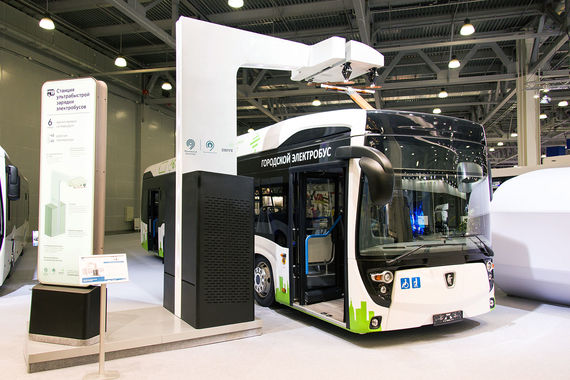 На подзарядку электробуса группы «Камаз» требуется 6–20 мин
