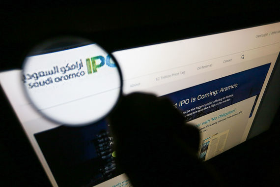 Так выглядит поддельный сайт об IPO нефтяной госкомпании Saudi Aramco. По данным на 17.30 мск 4 октября, сайт не работал