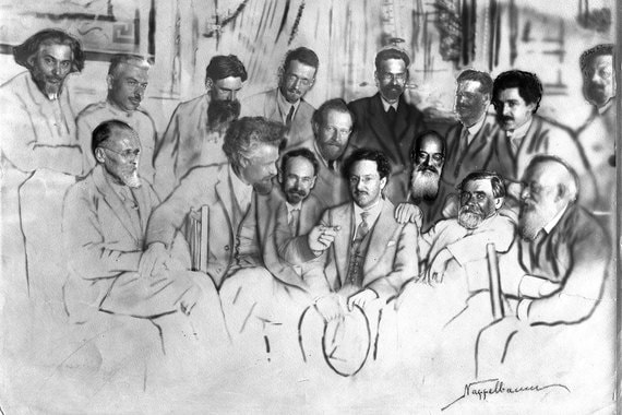 Члены ЦК партии социалистов-революционеров, 1917 г. Фотоколлаж