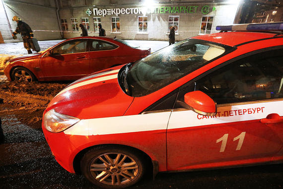 Взрыв прогремел вечером в среду, 27 декабря, в «Перекрестке» на Кондратьевском проспекте в Санкт-Петербурге