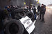 Протестующие заблокировали две полосы движения и подожгли шины