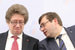 Председатель правления Московской биржи Александр Афанасьев и запред ЦБ Сергей Швецов