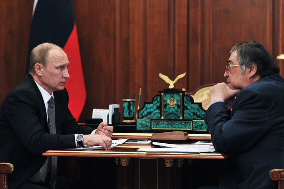 Владимир Путин и Аман Тулеев