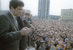 Май 1991 г. Тулеев и Ельцин на первомайском митинге в Новокузнецке