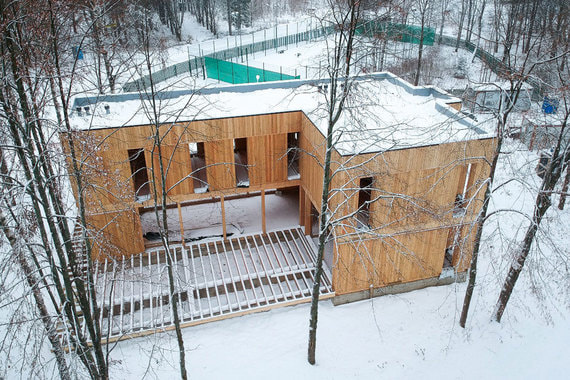 Villa Istra из вертикального бруса строится на Истринском водохранилище для частного заказчика