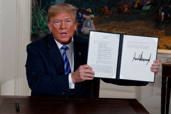 Президент США Дональд Трамп объявил о выходе из «ядерной сделки» с Ираном