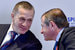 Вице-премьер, полномочный представитель президента в Дальневосточном федеральном округе Юрий Трутнев и председатель совета директоров группы компаний ЕСН Григорий Березкин (слева направо) во время сессии «Дальневосточный прорыв. Как стать лидером роста частных инвестиций»