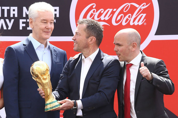 Сергей Собянин на церемонии приветствия Кубка чемпионата мира по футболу
