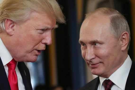 Президенты США Дональд Трамп и России Владимир Путин