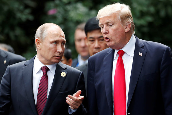 Владимир Путин (слева) готов обсудить с Дональдом Трампом любые вопросы двусторонних и международных отношений
