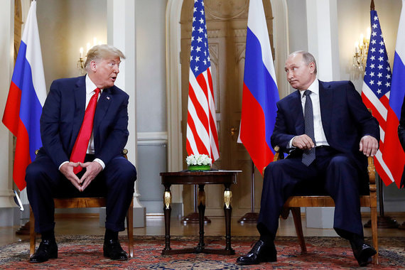 Дональд Трамп (слева) назвал Владимира Путина соперником в хорошем смысле слова