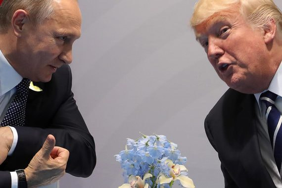 Президент России Владимир Путин и президент США Дональд Трамп