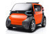 Длина Ami One – 2500 мм, ширина и высота – 1500 мм (как у первого поколения Smart Fortwo, современный чуть больше). Такие габариты позволяют парковать электромобиль перпендикулярно тротуару
