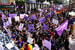8 марта 2019 г. Акция протеста во время общенациональной феминистской забастовки в Международный женский день в Мадриде (Испания)