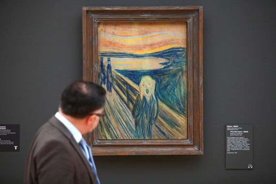 В отсутствие основного, живописного варианта самой известной картины Мунка «Крик» (1910) из Национальной галереи Осло есть две ее графических версии