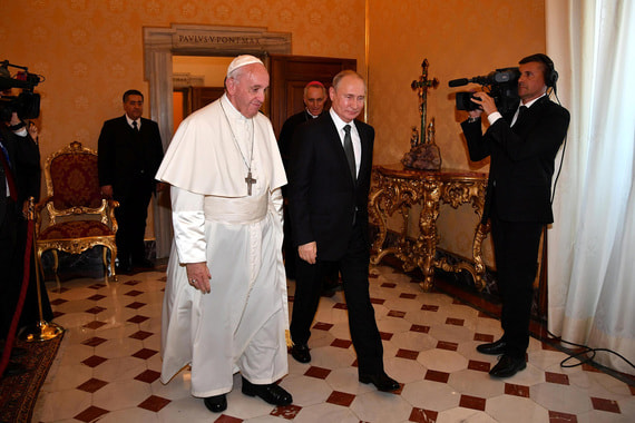 Путин третий раз встретился с папой Римским Франциском