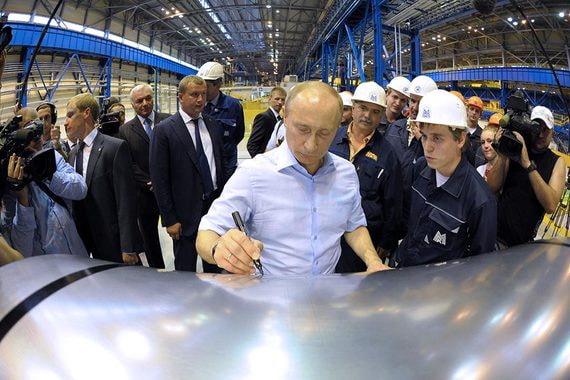 normal 1in4 Путин запустил новую фабрику на Магнитогорском металлургическом комбинате