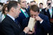 Вице-премьер Алексей Гордеев и премьер-министр Дмитрий Медведев на 21-й агропромышленной выставке «Золотая осень»